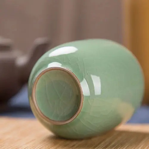 [GRANDNESS] longquan zaļpelēka krāsa tējas tase Longquan zaļpelēka krāsa Teacup Japāņu Q Birojs Stikla Keramikas Kausa Stikla Tējas Tase 160ml