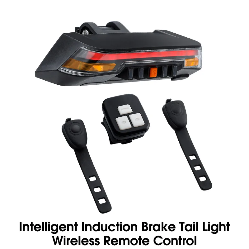 Smart Bike Taillight Bezvadu Tālvadības pulti, Pagrieziena Signāla Gaismu MTB Ceļu, Velosipēdu LED USB Lādējamu Ūdensnecaurlaidīgs Velo Drošības Lampa