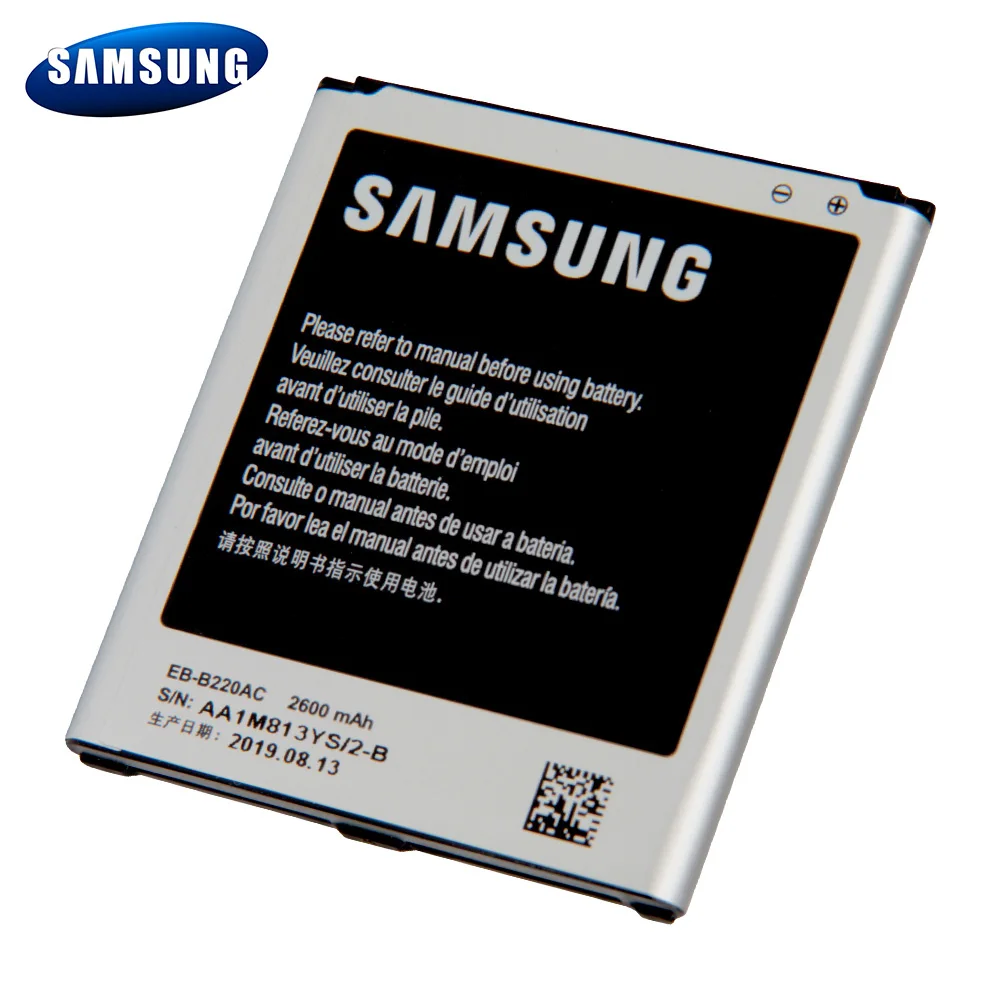 Samsung Oriģināls EB-B220AC Akumulatoru Samsung GALAXY Grand 2 SM-G7106 G7108 G7108V SM-G7102 Nomaiņa Tālruņa Baterija 2600mAh