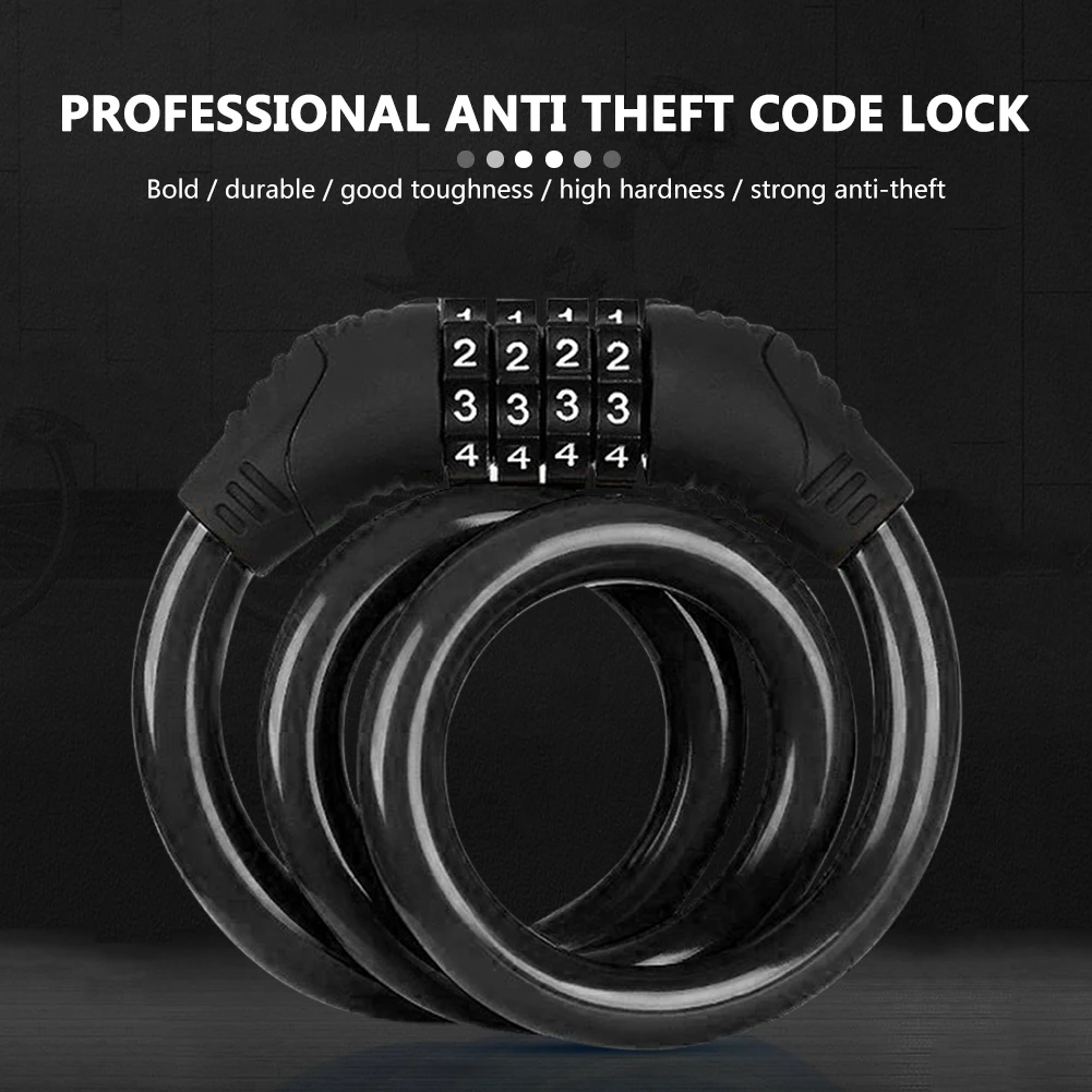 Slēdzeni Krāsains Universāls Anti-Theft 4-Ciparu Kodu MTB Bike Lock Portatīvo pretaizdzīšanas Drošības slēdzenes ar Velosipēdu Piederumi