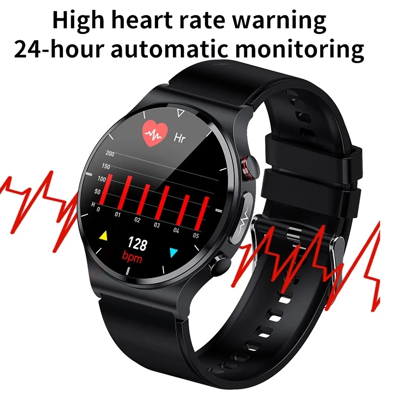 LIGE Veselības Smart Skatīties Vīrieši EKG+PPG Ķermeņa Temperatūra, asinsspiediens, Sirdsdarbības Ūdensizturīgs Bezvadu Lādētāju Smartwatch 360*360 HD