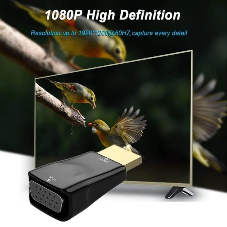 Grwibeou HD 1080P HDMI-Saderīgam Vīrietis uz VGA Female Adapteri Pārveidotājs XBOX PS4 PC, Laptop, TV LODZIŅU, lai Projektors Displejs HDTV