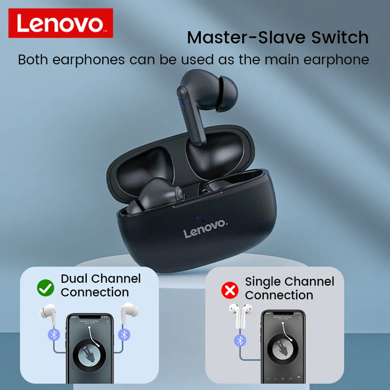 Lenovo HT05 TWS Bluetooth saderīgas Austiņas Bezvadu Earbuds Sporta Austiņas Stereo Austiņas ar Mic Touch Kontroli