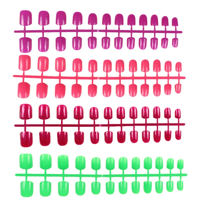 24pcs, kas Izgatavots Īsi Viltus Nagus Viltus Nagus ABS Mākslīgo Pirkstu galiem Nospiediet Uz Īsu Kārtu Nail Art Rotājumi 31 Krāsas
