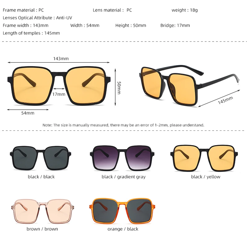 Modes Lielgabarīta Saulesbrilles Sieviešu Retro Laukumā, Sieviešu, Saules Brilles UV400 Dizaineru, Vintage Sunglass Dāmas Toņos Oculos Gafas