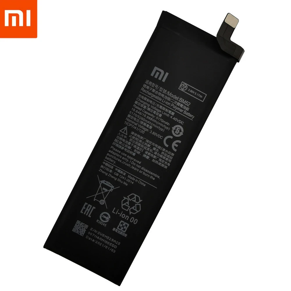Oriģinālā New Augstas Kvalitātes BM52 5260mAh Akumulatoru Xiaomi Mi, Ņemiet vērā, 10 Lite / Mi, Ņemiet vērā, 10 Pro / CC9pro CC9 Pro Akumulators +Bezmaksas Rīki