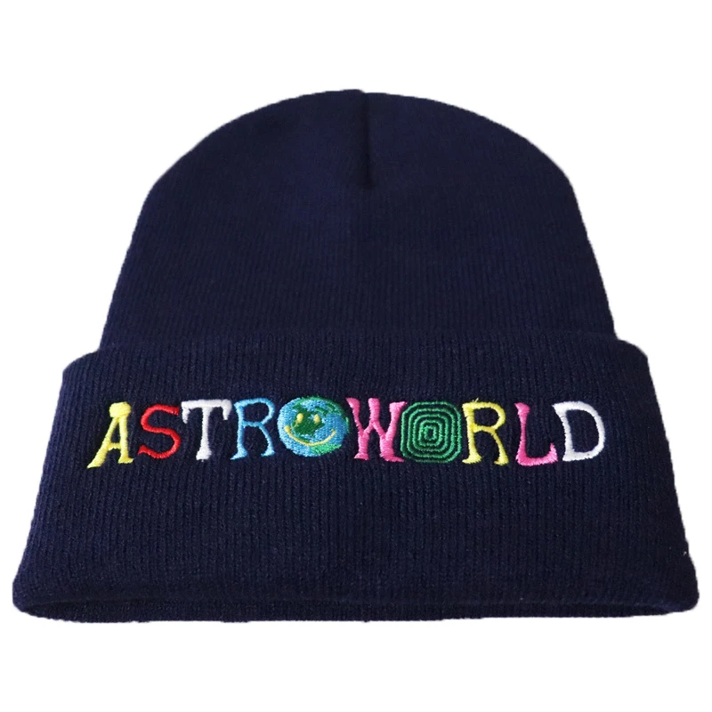 Moderns Vīriešu Un Sieviešu Trikotāžas Cepure Modes Astroworld Rakstu Izšūšana Slēpošanas Silts Ziemas Beanie Skullies Klp