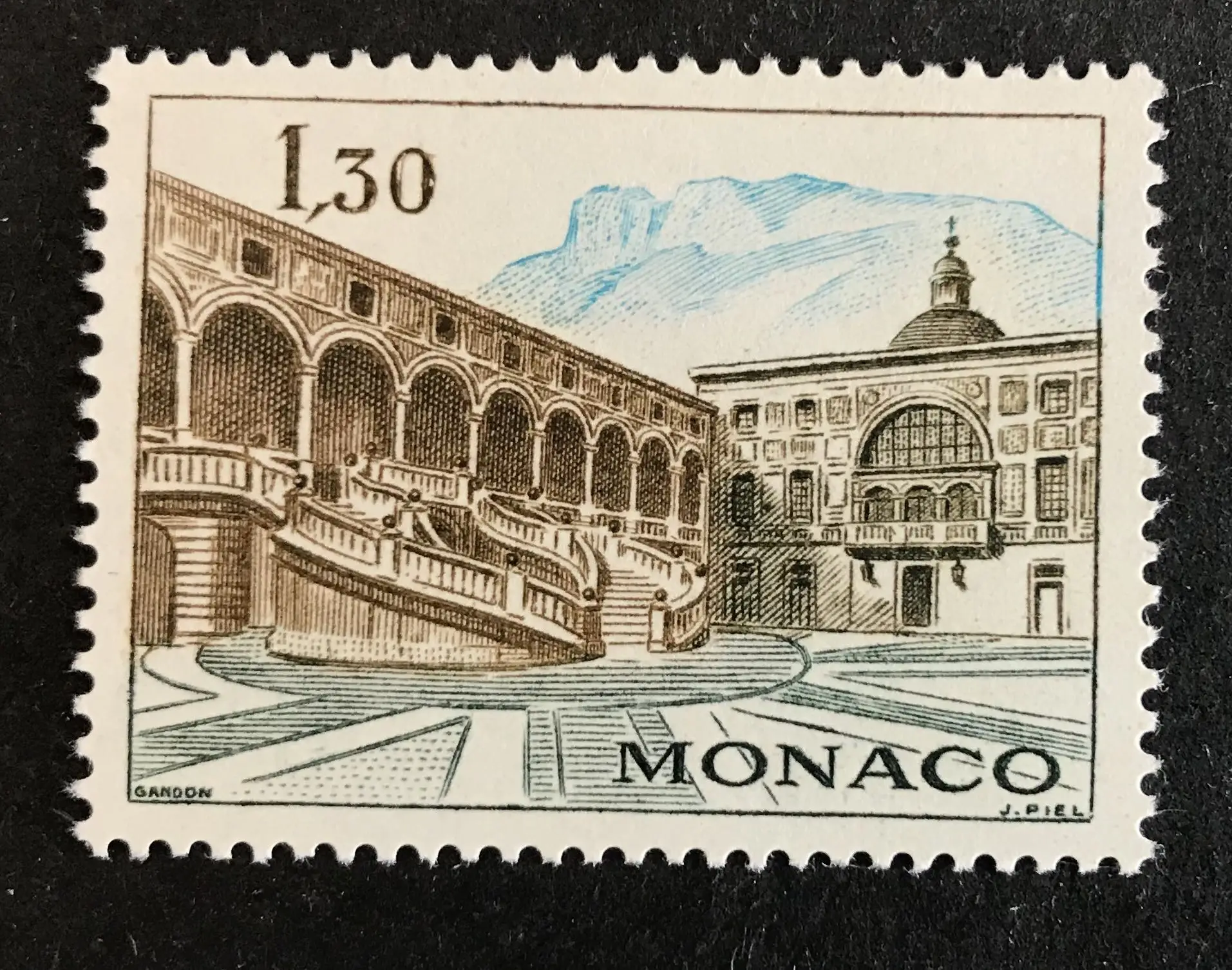 1gb/Set Jaunu Monako Pasta Zīmogs 1970 Pils Arhitektūras Gravēšana Zīmogi MNH