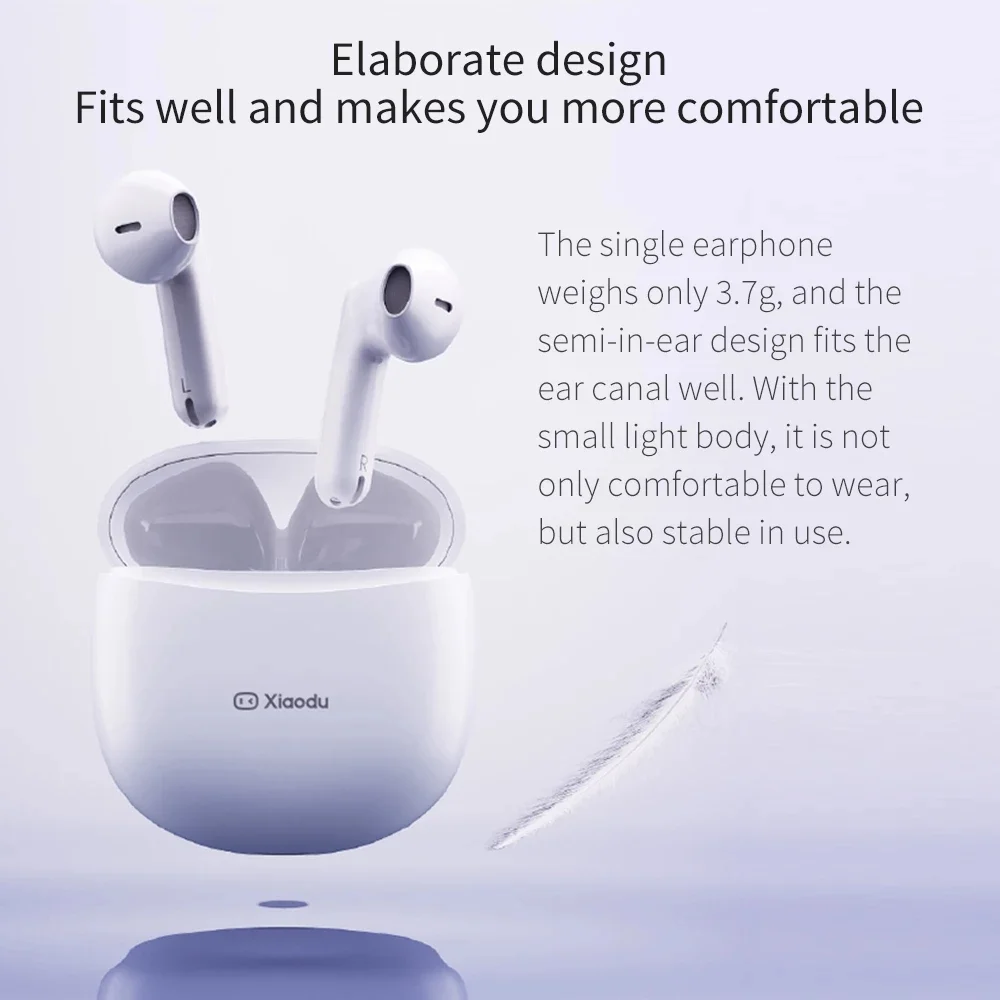 Xiaodu Du Smart Pumpuri TWS Earbuds Bluetooth Bezvadu Austiņas Atbalsta Balss Piezīmi 16 H Akumulatora dzīves iedarbību ipx4 Par Xiaomi Mobilais Tālrunis