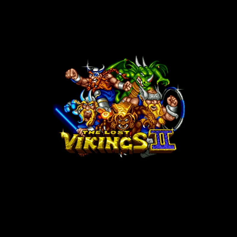 Lost Vikings II 16 bitu Liels Pelēks Spēles Karti ASV NTSC Spēles Spēlētājs