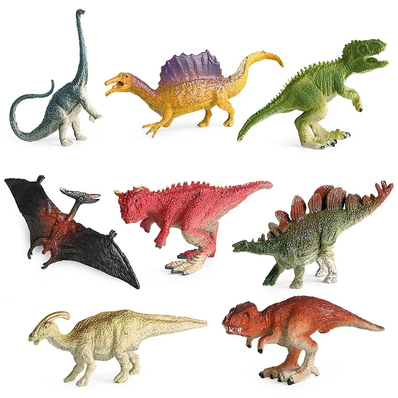 8pcs Simulācijas Dinozaura Modelis Pterodaktils Carnotaurus Brachiosaurus Darbības Rādītāji Izglītojošas rotaļlietas bērniem Ziemassvētku dāvanu