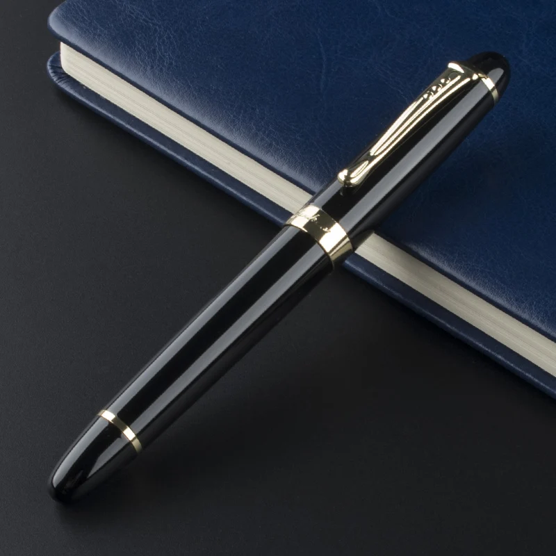 Jaunu Jinhao X450 Deluxe Black 18kgp Vidējā Nib Tintes Pildspalvu