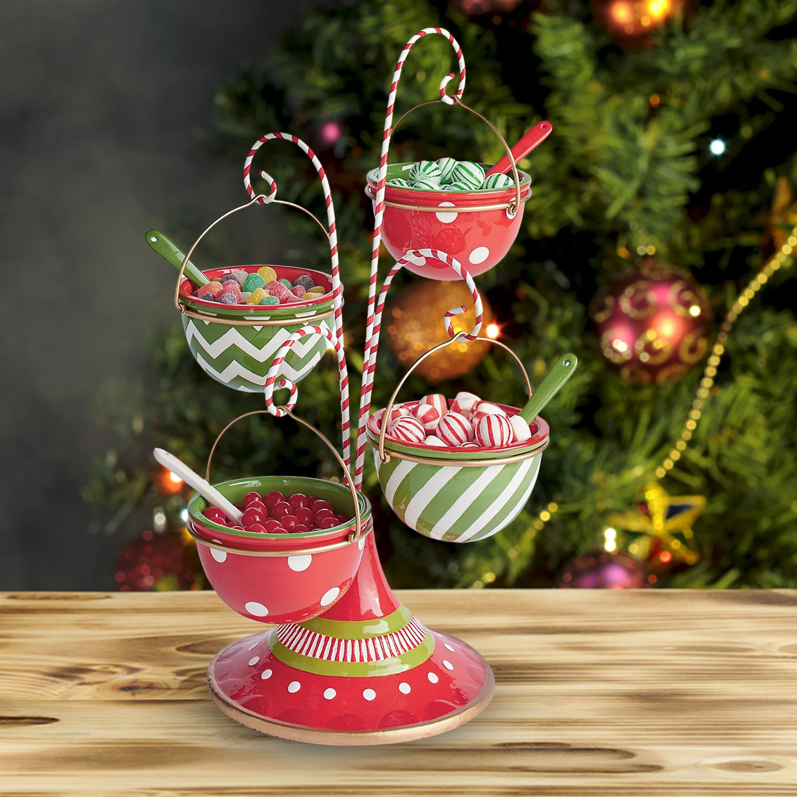 Ziemassvētku Uzkodu Stand 2 Līmeņa Sveķu Ēdināšanas Paplāte Cupcake Turētāju Bļodā Ziemassvētku Galda Dekorēšana Rotājumi Uzkodu Plaukts