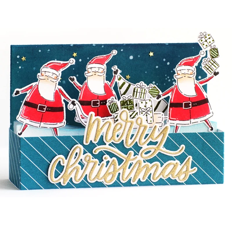 Ir 2021. Jaunu Ziemassvētku DIY Santa Claus Tansparent Skaidrs, Zīmogi un Metāla Griešanas Mirst, Lai Padarītu Festivāls Apsveikuma kartiņu Scrapbooking