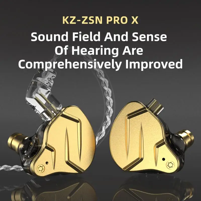 KZ ZSN Pro X Ausu Austiņas Hibrīda Tehnoloģiju, 1BA+1DD HIFI Bass Metāla Earbuds, Sporta Trokšņa Slāpēšanas Austiņas Monitora