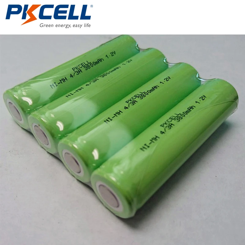 PKCELL 10pcs/daudz 1.2 V 4/3A Uzlādējamu NI-MH Akumulatoru 17670 18670 3800mAh Rūpniecības Bateriju Lodēšanai