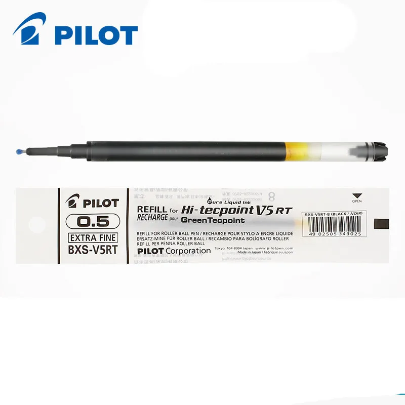 1 Gabals Izmēģinājuma Gēla Tintes Pildspalva Piepildīt Hi-Techpoint BXRT-V5/GR5 Šķidru Tinti 0.5 mm Rollerball Pildspalvu BXS-V5RT