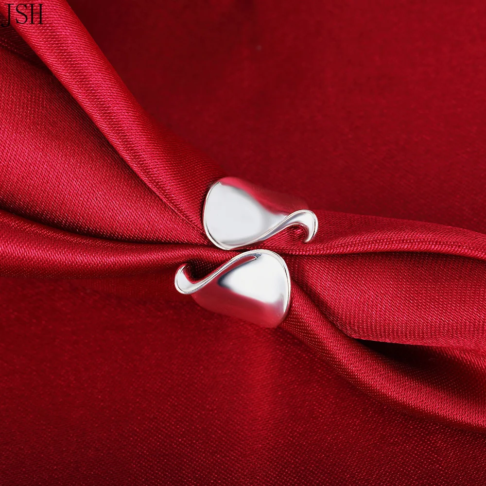 925 Sterling Gredzenu Gudrs Skaistu Valentīna dāvanu gredzens karstā gudrs, cēls diezgan Kāzu modes sudraba krāsā sievietēm Lady rotaslietas