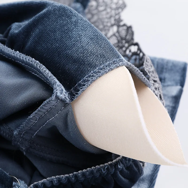 Seksīga Mežģīņu Naktsveļu Pidžamu Uzvalks Intīmas Apakšveļa Sievietēm, Velūrs Miega Komplekts 4GAB Kimono Drēbes Samta Mīksto Homewear Sleepwear