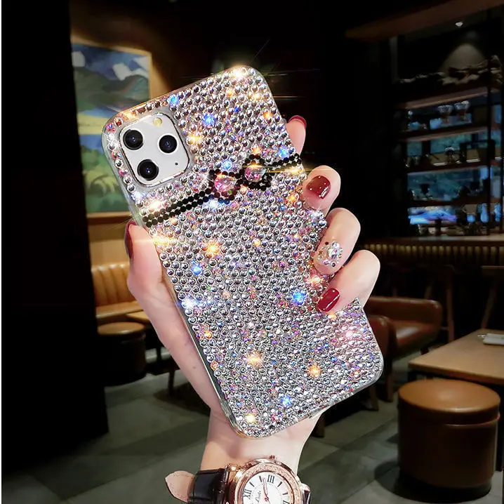 Hello Kitty Telefonu Gadījumā Shiny Diamond Iphone 13 Pro 13 Pro Max Luksusa Vāciņš Iphone 12 Pro Max 11 Pro All Inclusive Gadījumā