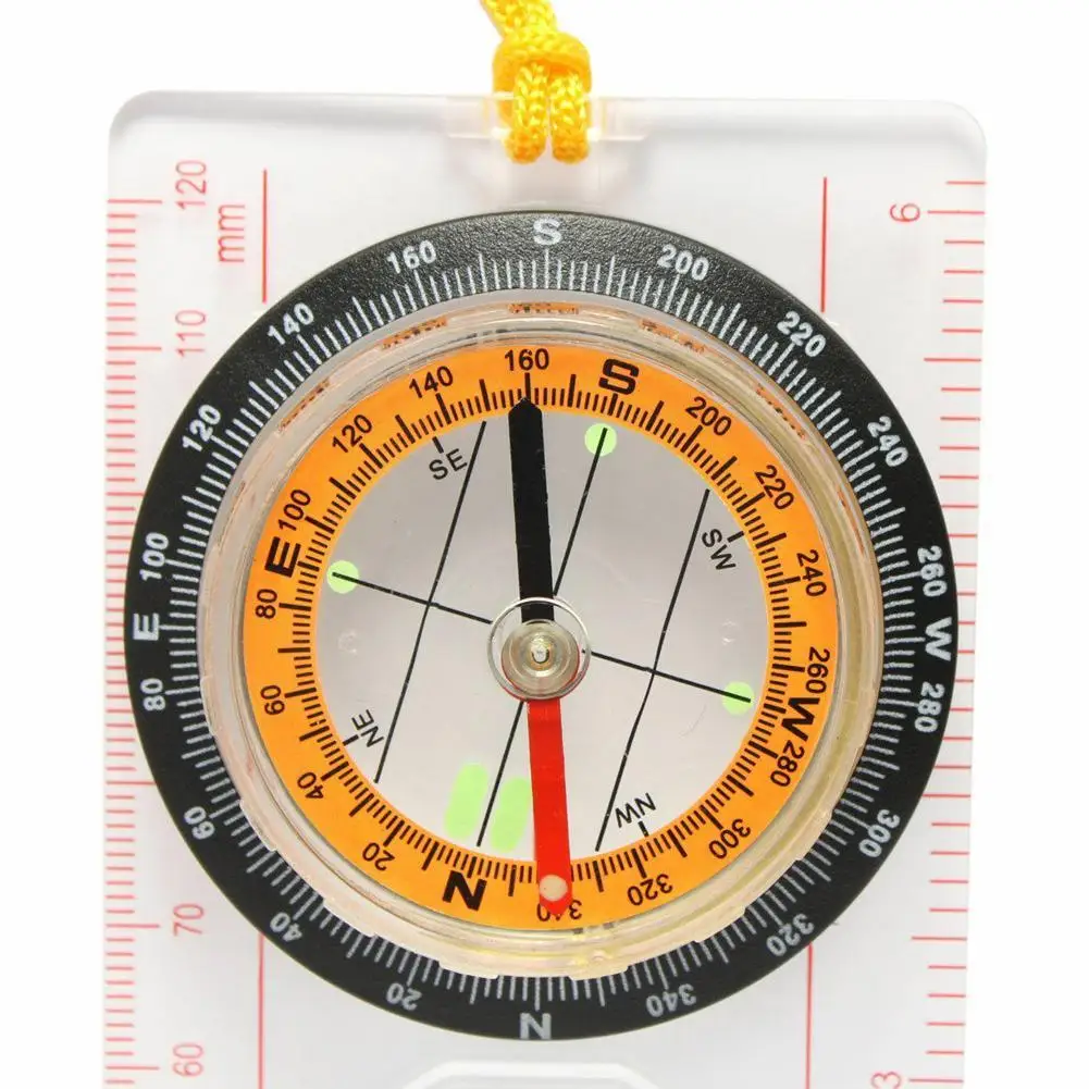 Profesionālās Mini Kompass Kartes Mērogs Valdnieks Daudzfunkcionāls Āra Izdzīvošanas Tūrisma Aprīkojums, Pārgājienu Vadošais Instruments B2A0