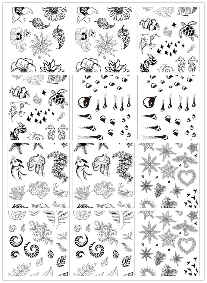 11x16 Ziedi mazi zivju Pārredzamu Skaidrs, Silikona Zīmogs/Zīmogs par DIY scrapbooking/foto albums Dekoratīvās karšu pieņemšanas