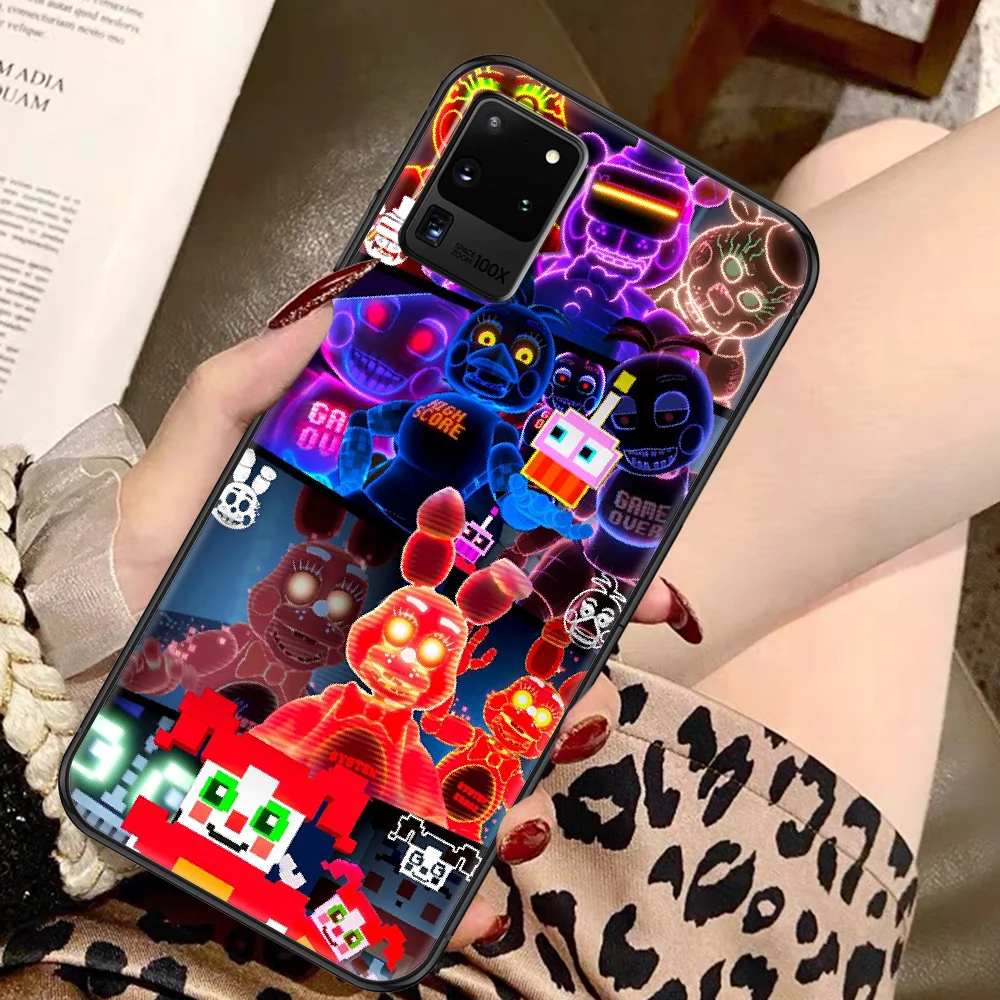 IMA Fnaf Animatronics Tālrunis case For Samsung Galaxy Note 4 8 9 10 20 S8 S9 S10 S10E S20 Plus UITRA Ultra black 3D shell luksusa