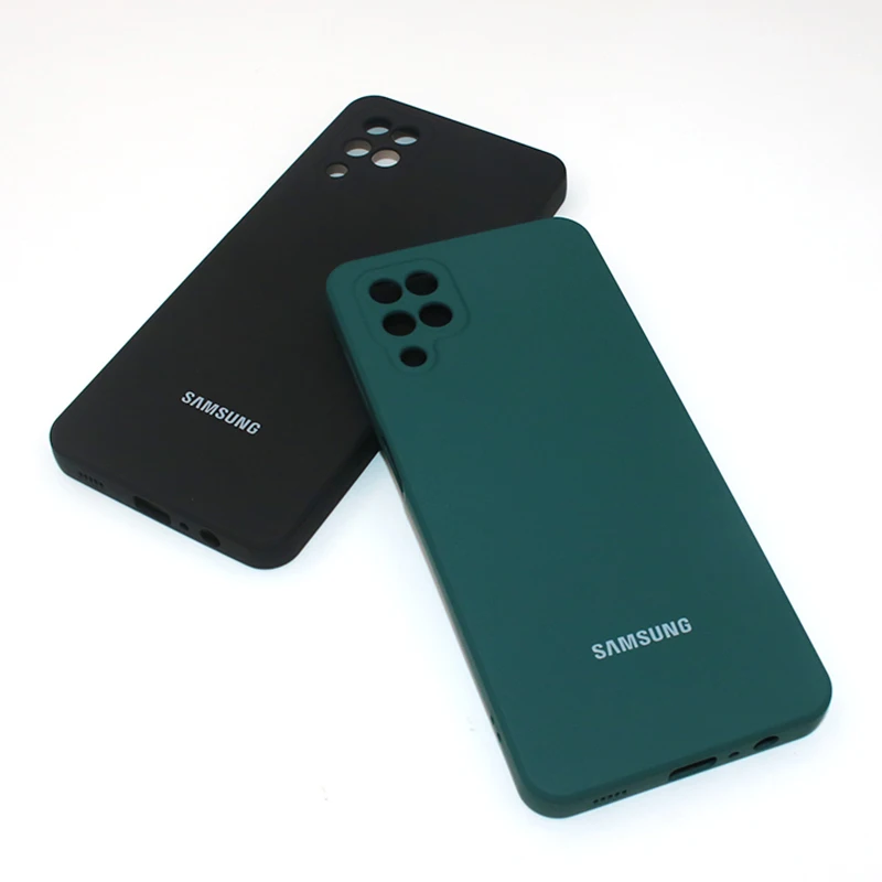 Šķidro Silikonu Telefonu Gadījumā Oriģinālais Samsung Galaxy A22 A32 A12 A82 A52 A72 4G 5G SM-A5260 SM-A725M/DS, SM-A725F Aizmugurējo Vāciņu