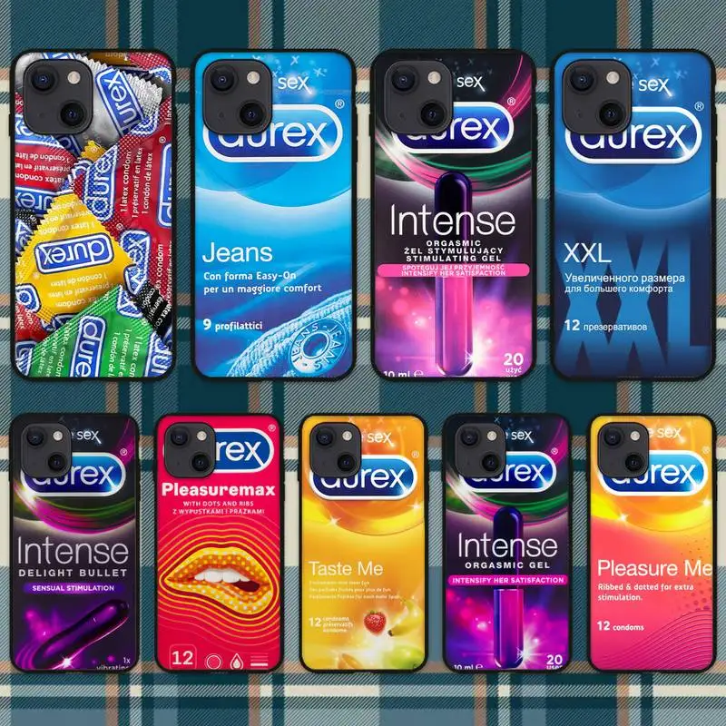 RUICHI Sexy prezervatīvu zīmols Durexs lodziņā Tālruņa Lietā Par iPhone 11 12 Mini 13 Pro XS Max X 8 7 6s Plus 5 SE XR Shell