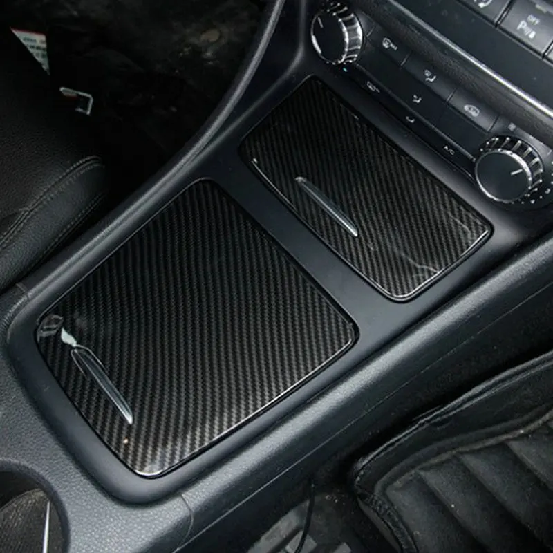 SBTMY Automobiļu centrālās vadības ūdens kausa uzglabāšanas panelī ABS dekoratīvu plāksteris Mercedes Benz 180 220 CLA GLA 200 2013-18