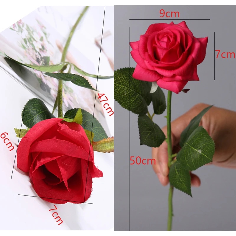 Augstas Kvalitātes Mākslīgie Ziedi Rožu Ziedu Pušķis Simulācijas Flaneļa Viltus Ziedi Mājas Dekori Kāzu Laulības Partijas Apdare