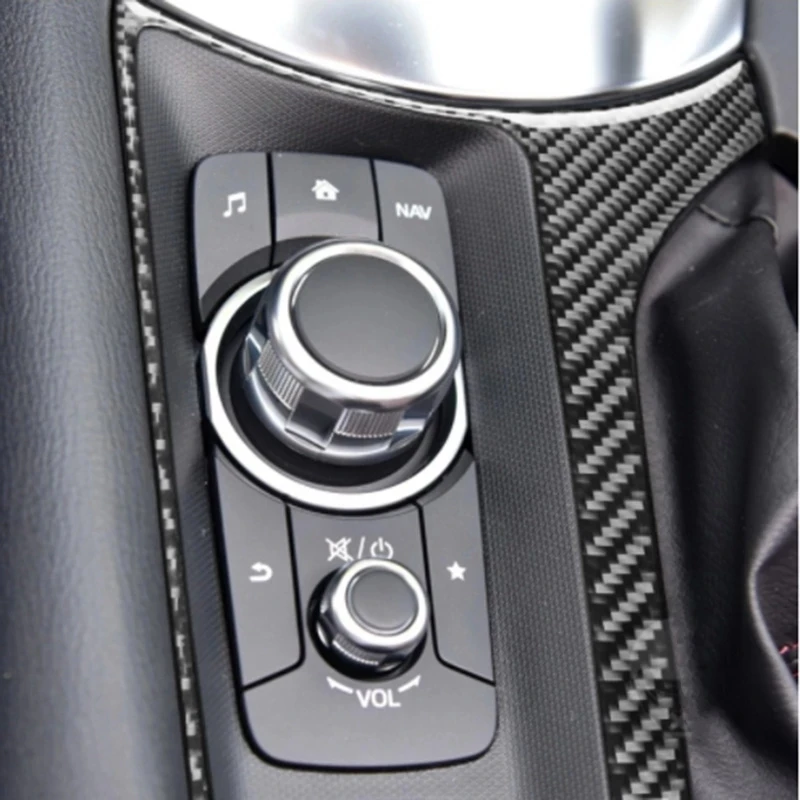 Oglekļa Šķiedras Interjera Centra Konsole Rāmja Vāks Lentes Uzlīmes der Mazda MX-5 Miata Roadster 2016+ MX5 ATRAST