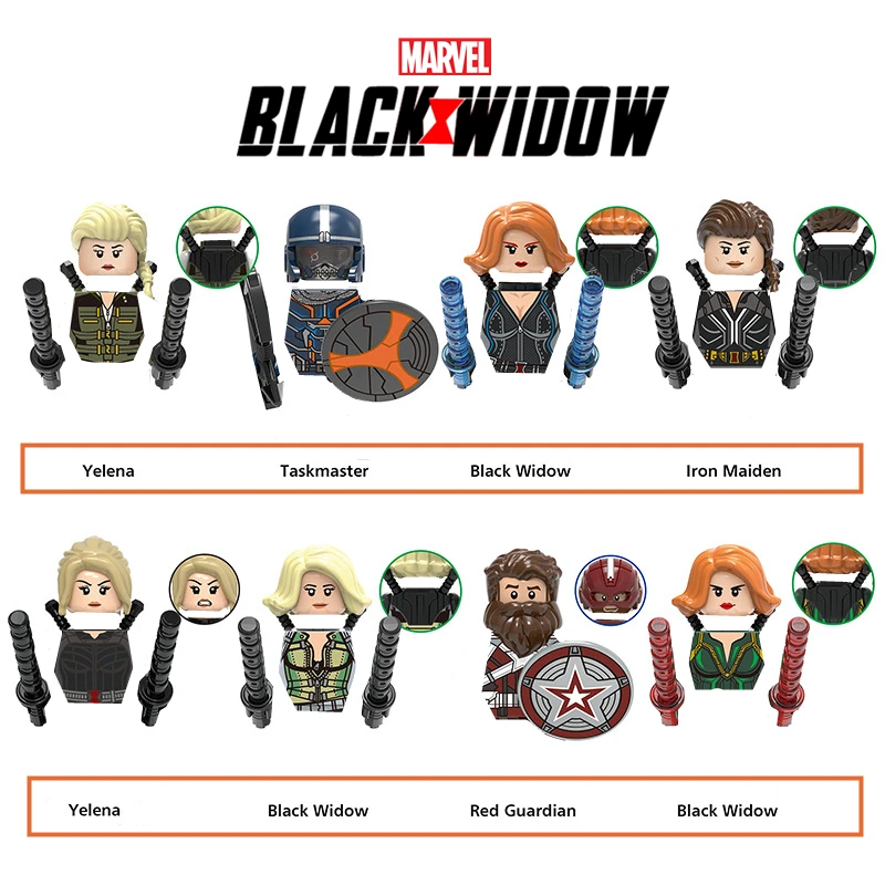 Marvel Super Hero Avengers Skaitļi Black Widow Taskmaster Red Aizbildnis Jeļena Celtniecības Bloki Skaitļi Rotaļlietām Bērns Dāvanu