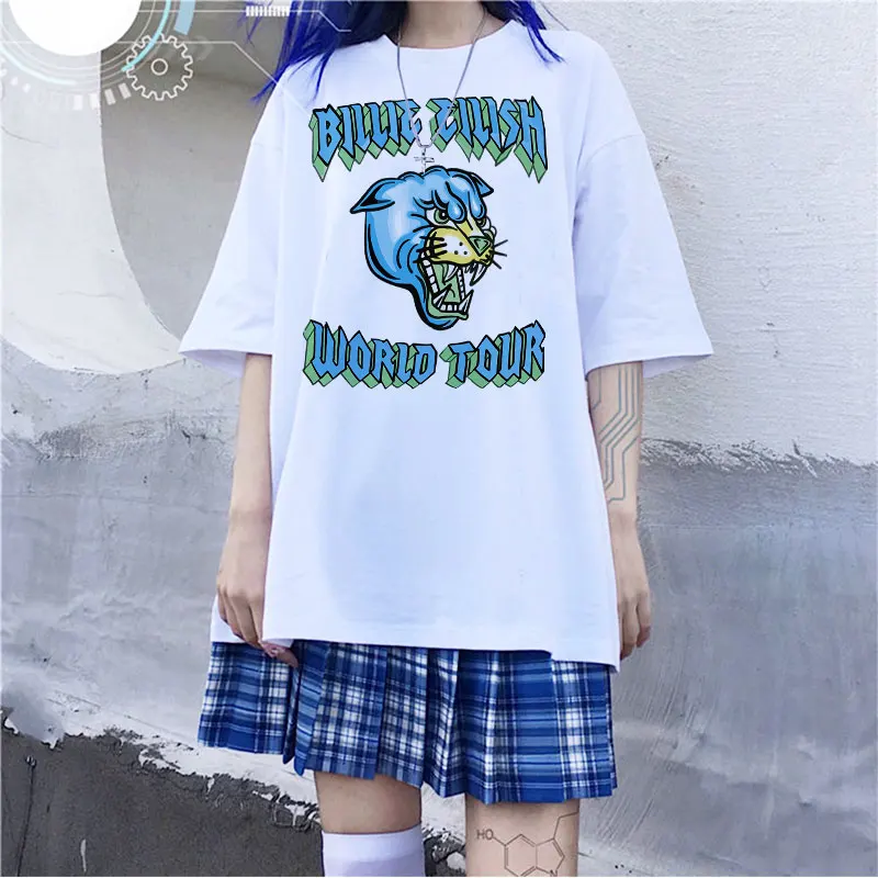 T krekls sievietēm hiphop balts Unisex Harajuku Grafikas vēstuli topi ir 2021. kawaii anime kokvilna