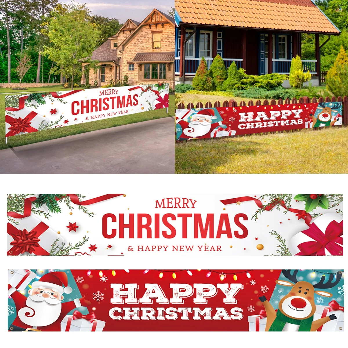 Ziemassvētku Un Santa Claus Banner Priecīgus Ziemassvētku Rotājums Mājās Ir 2021. Ziemassvētki Piekārtiem Rotājumi Navidad Noel Dāvanas Jaunajā Gadā 2022