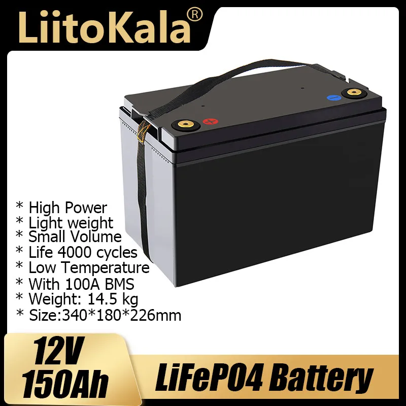 LiitoKala 12.8 V 150Ah Lifepo4 Baterija Litija Dzelzs Fosfāta Dziļi Cikla Baterijas laivu motoru inverter ES ASV Nodokļu Bezmaksas