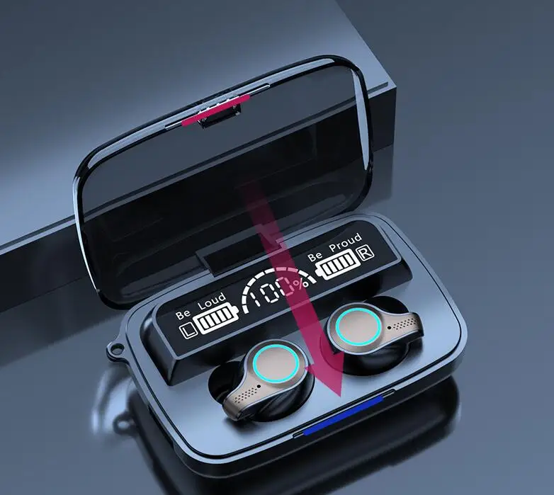 M18 Bluetooth Austiņas Bezvadu TWS pirkstu Nospiedumu Touch Austiņas Lādēšanas Ūdensizturīgs HIFI Stereo Earbuds Sporta Austiņas