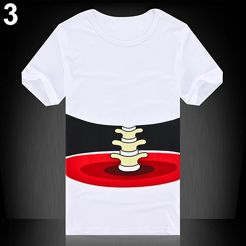 3D Liels Roku Kaulu Drukāt Īsām Piedurknēm T-krekls, t-veida Vasaras Modes Top Personas ērti vīriešu iela modes apģērbi