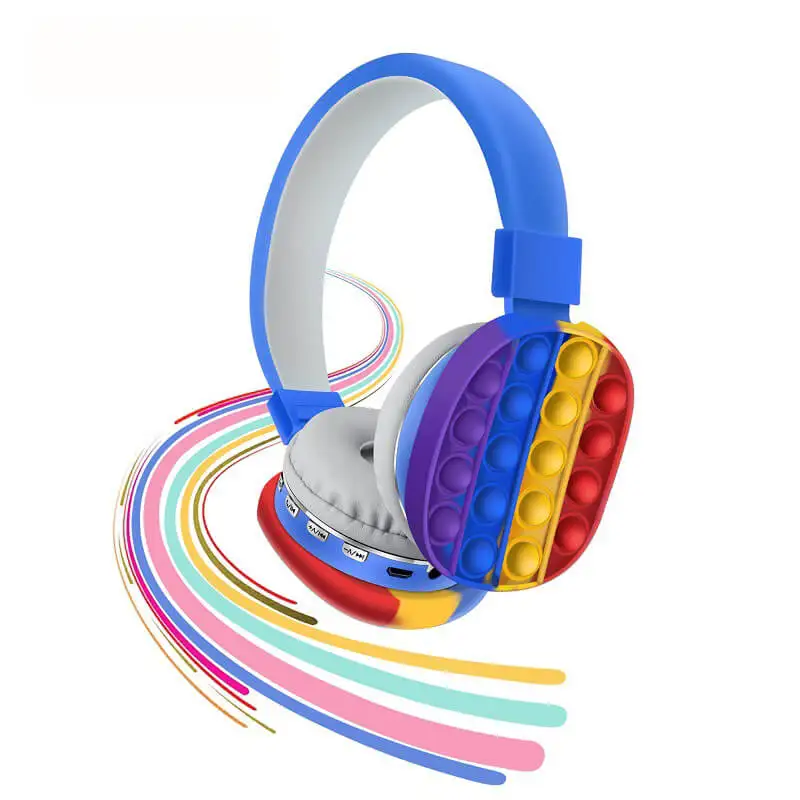 Pop Savu Dekompresijas Radošo Silikona Stereo Austiņas Rotaļlietas Fidget Bezvadu Austiņu Rotaļlietas Austiņu Fidget Rotaļlietas, Kaklasaites Krāsu Austiņas