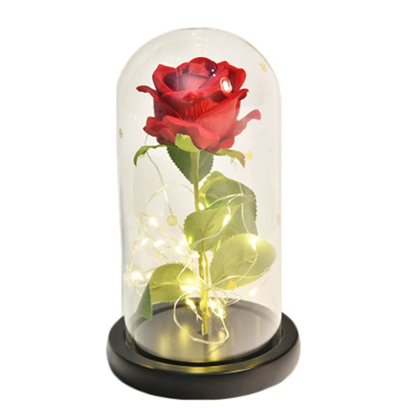 Mūžīgā Roze Stikla Ziemassvētku Mākslīgie Ziedi ForDecorWedding Jaunā Gada Dāvanu Unikālo Simulācijas Rozes Mazais Princis
