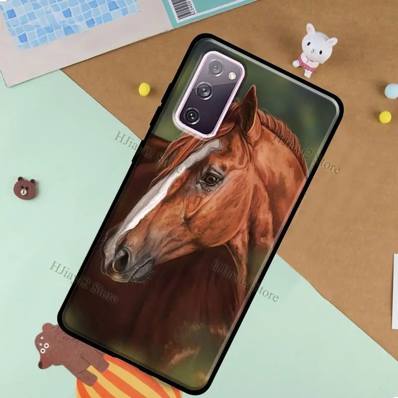 Zirgs Ponijs Krāsotas Case For Samsung Galaxy S20 FE S8 S9 S10 Plus S10e, Ņemiet vērā, 10 Plus Piezīme 20 S21 Ultra Vāciņu