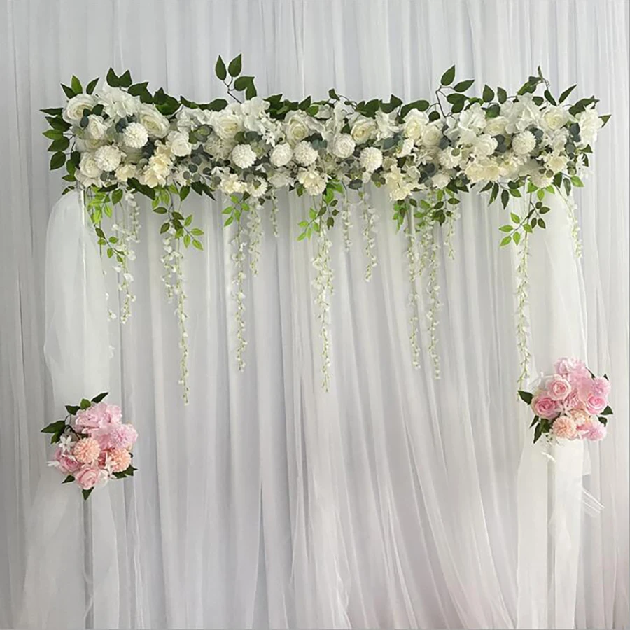100cm custom kāzu ziedu sienas vienošanās piegādes zīda peonija mākslīgo ziedu rindu dekoru Romantiska diyiron arkas fona
