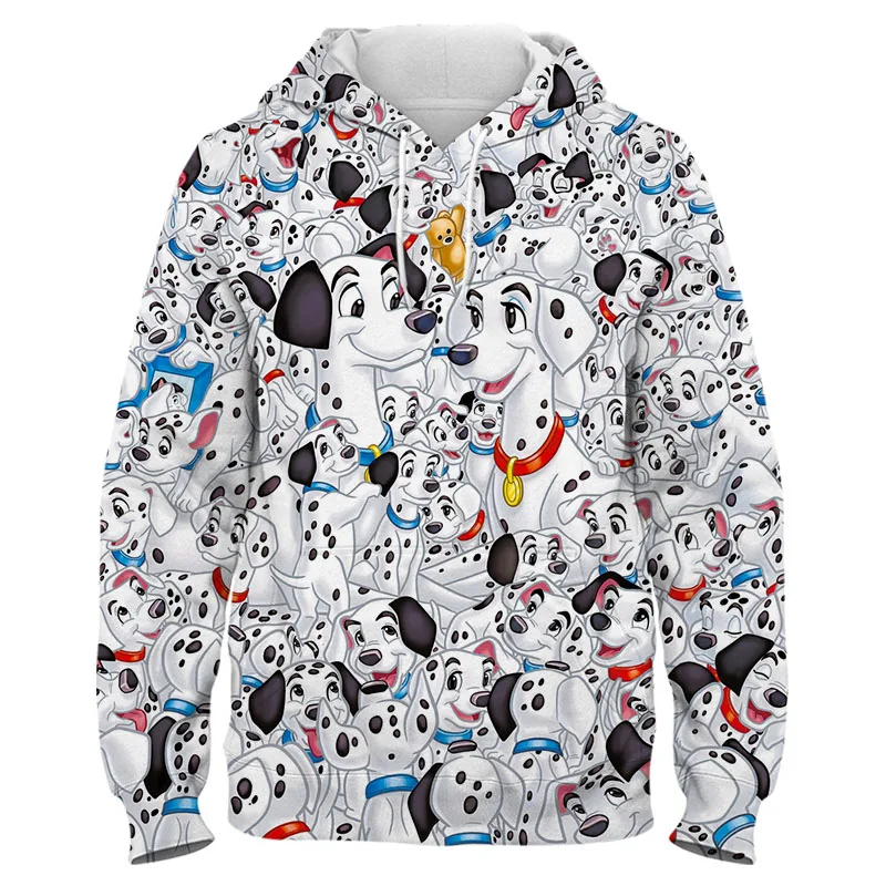 Karikatūra Anime, 101 Dalmatians 3D Hoodies Vīriešu, Sieviešu, Bērnu Modes Suns Drukāt sporta Krekli Drēbes, Zēns, Meitene Bērniem ar garām Piedurknēm Mētelis