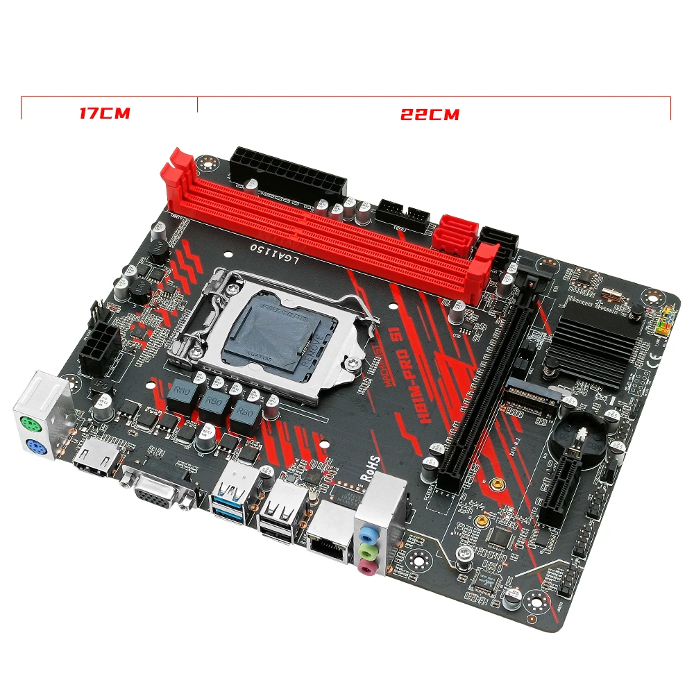 ATSLĒDZNIEKS H81 Mātesplati LGA 1150 Nvme M. 2 Slots Atbalsta Core i3 i5 i7/Xeon E3 V3 Procesoru, DDR3 RAM H81M-S1 PRO