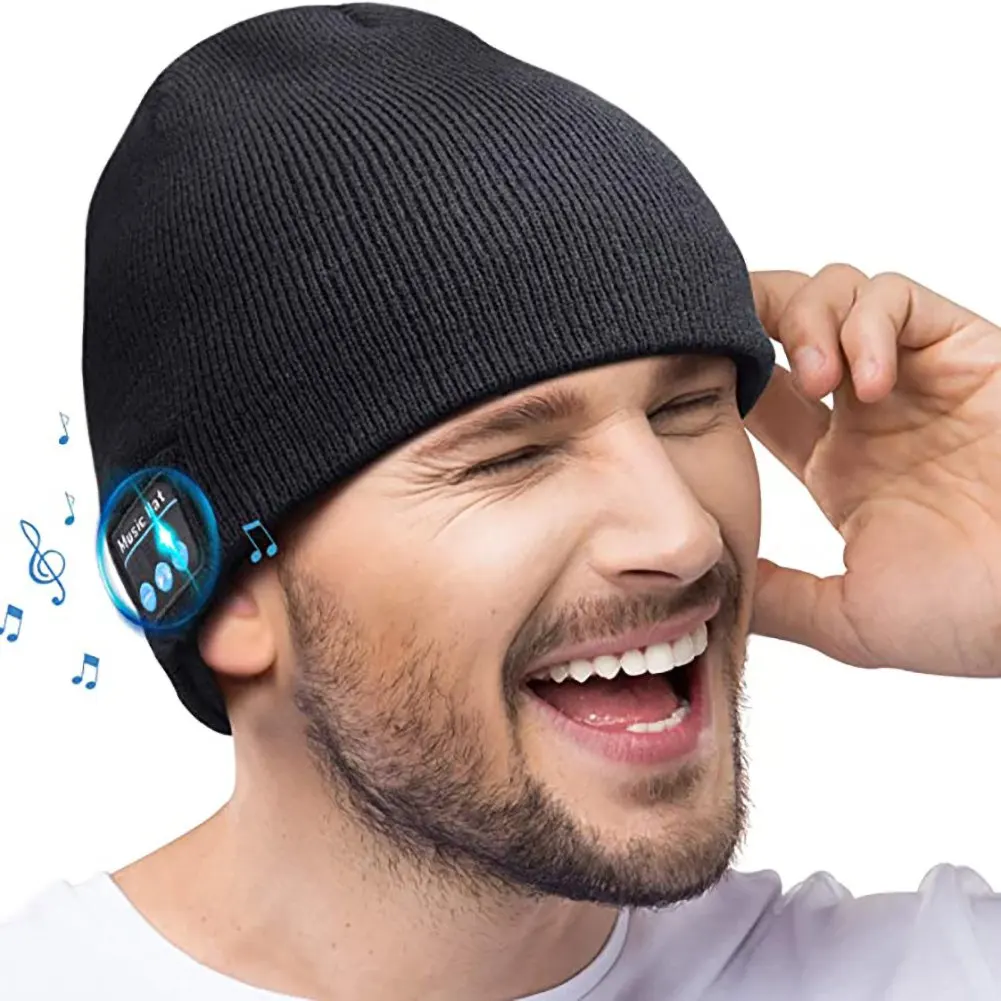 Bezvadu Bluetooth saderīgu Austiņu Silts Mūzikas Beanie Cepure Klp Austiņas Smart Austiņas, Skaļrunis ar Mikrofonu Zvanu Sporta Cepure Austiņas