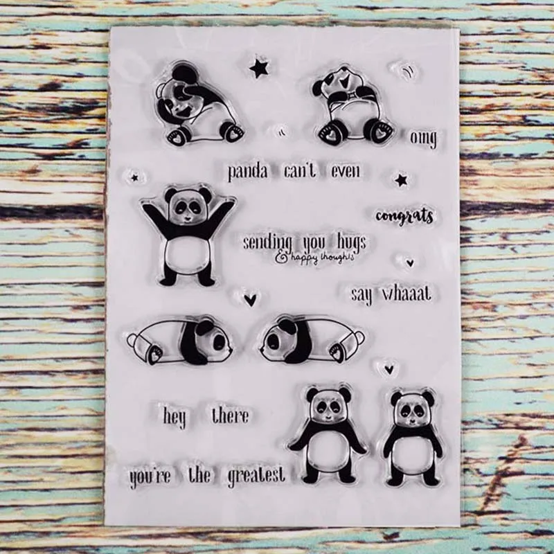 Pandas Pārredzamu skaidrs, zīmogu DIY Scrapbooking/atmiņas Kartes Izgatavošana/Bērniem Ziemassvētku Jautri Dekorēšanas Piederumi