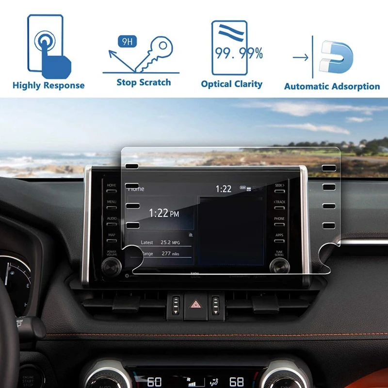Par 2019 2020 2021 Toyota Corolla Hečbeks 8-Collu Navigācijas Touch-Screen Protector Filmu Displejs Rūdīta Stikla Plēves