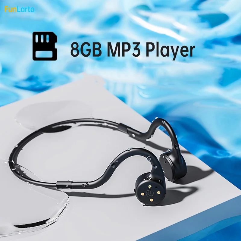 Ūdensizturīgs Kaula Vadāmība Austiņas Peldēšana IPX8 Open-Ear MP3 Atskaņotāju Bezvadu Sporta Austiņas Austiņas iebūvēta 8 gb Atmiņa