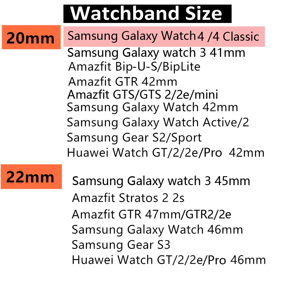 20mm/22mm siksnu Samsung Galaxy noskatīties 4/Classic 3/Aktīvā 2/46mm/42mm Regulējams Neilona aproce Huawei GT/2/2E/Pro grupa