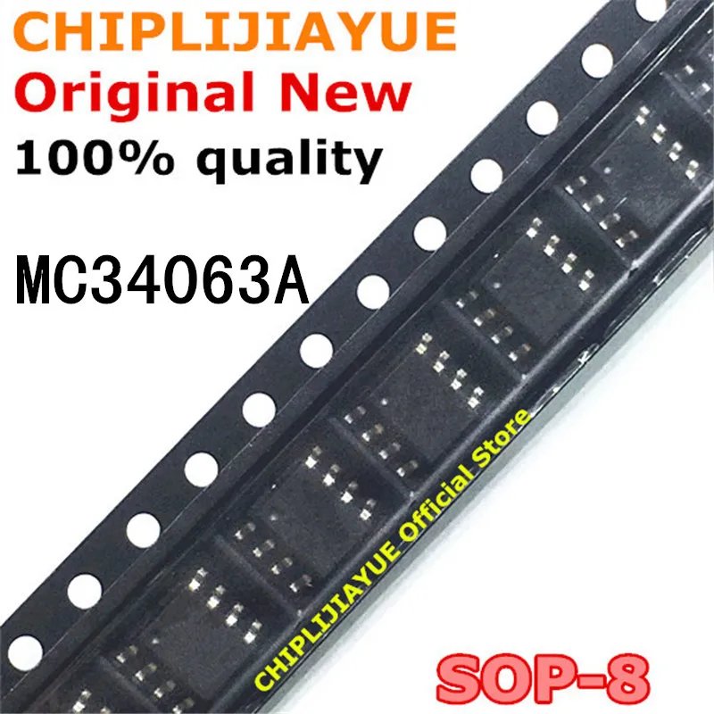 10PCS MC34063A SOP-8 MC34063 SOP 34063 SOP8 SMD jaunu un oriģinālu IC Chipset